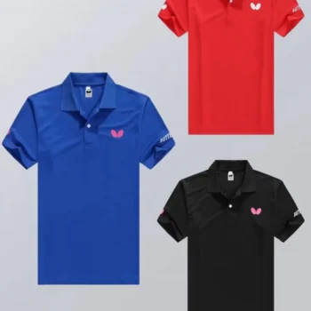 Custom men's and women's table tennis T-shirt quick dry breathable light lapel badminton clothing team custom LOGO