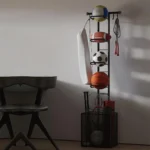 Sports Equipment Rack Basketball Ball Storage Rack for Badminton Yoga Mat