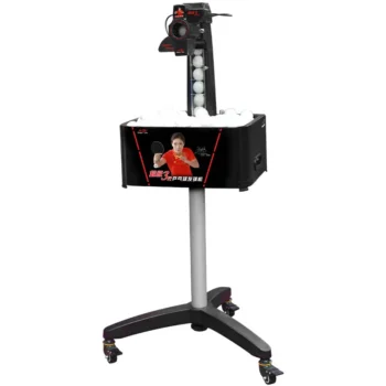 High-Level Professional Table Tennis Auto-Recycle Robot Movable Automatic Smart Serve Double Fish Wheel Made Durable Plastic