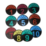 10Pcs Soccer Training Mat Practice Gym Floor Equipment Anti Slip Basketball Spot Markers for Soccer Exercise Classroom Football