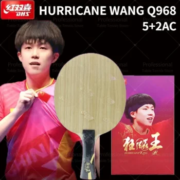 Original DHS Hurricane Wang Chuqin Q968 Structure Table Tennis Blade 5 Wood 2 AC OFF++ Ping Pong Blade with Box Professional