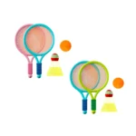 Children Badminton Tennis Set Interactive Toy Tennis Racket for Kids Tennis Racquets for Beach Toys Backyard Playing Indoor Boys
