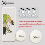 Xuperman Xuxin Imported ABS Engineering Plastics 40+ Table Tennis Balls 3pcs/box White Ping Ping Balls with Seam for Training
