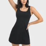 kf-S922a7b42e14341f9a3c2e2a06a5c6f99z-2in1-Square-Neck-Tennis-Golf-Dress-Skirt-Soft-Nylon-Sleeveless-Exercise-Sport-Dresses-with-Built-In