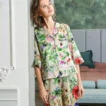 kf-S705b65d9899f4e16a391d333d815896dt-100-Mulberry-Silk-Women-s-Pajamas-2-Piece-Suit-Elegant-Loungewear-Floral-Button-Long-Sleeve-Shirt