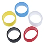 4pcs Tennis Racket Rubber Ring Grip Stretchable Stretchy Handle Shockproof Absorber Anti-vibration Silicone Sports Accessories