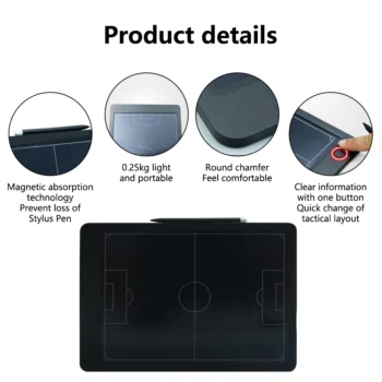 Premium Electronic Coach Board With Pen 15-inch Lcd Large Screen Football Basketball Training Equipment