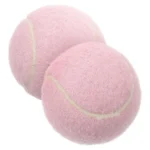 2Pcs Tennis Toy Beginner Training Tennis Ball Small practice ball durable Highly Elastic Playground Pink Tennis multiuse dog toy