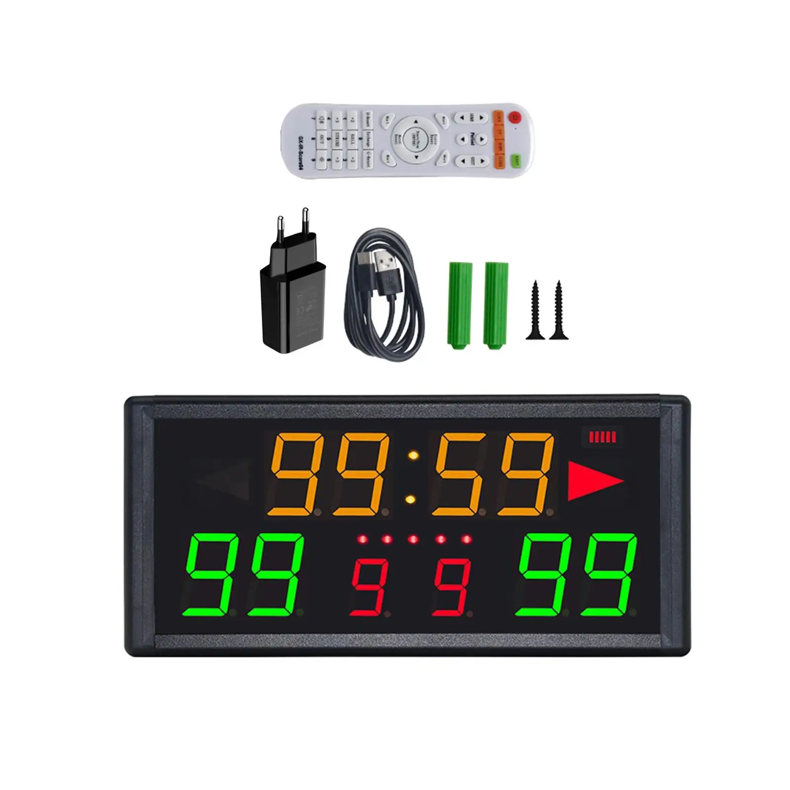 Digital Scoreboard 30M Visual Distance Remote Control Durable Portable Score Clock for Basketball Badminton Volleyball Football Digital Scoreboard 30M Visual Distance Remote Control Durable Portable Score Clock for Basketball Badminton Volleyball Football