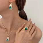 kf-S8023dde43dff4de7a4a0fab6e640e384q-Blue-Cyrstal-Ring-Necklace-Earrings-Set-Wedding-Jewelry-Sets-For-Brides-Pendant-Earrings-For-Girls-Women