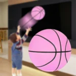 Basketball for Kids Ages 4-12 High Density Foam Bounce Ball No Inflating Required Lightweight Silent Basketball Children Sports