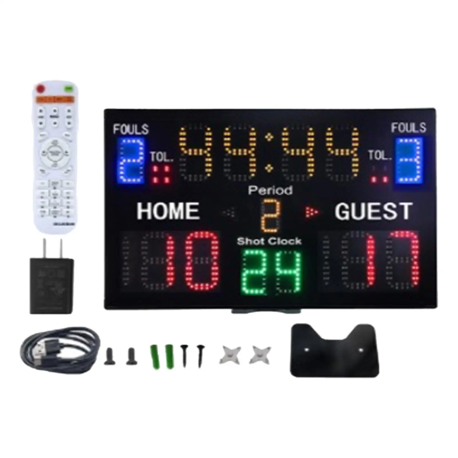 Indoor Basketball Scoreboard Timer Counter Wall Mounted Counting Time Electronic Digital Scoreboard Score Clock for Boxing Judo