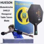 2024 HuIESON Blutenkirsche SHIELD Hexagonal Table Tennis Blade 5+2 Carbon Fiber Loop Fast Attack Paddle for Professional Player
