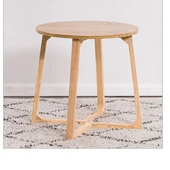 Formwell Small Coffee Table, Round Table, End Table Solid wood frame for chair or sofa