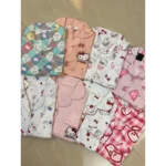 Sanrio Hello Kitty Autumn Cotton Long Sleeve Pants Women's Pajamas Two-piece Cartoon Loungewear Pajamas Set Silk Pajamas Women's