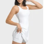 kf-S922a7b42e14341f9a3c2e2a06a5c6f99z-2in1-Square-Neck-Tennis-Golf-Dress-Skirt-Soft-Nylon-Sleeveless-Exercise-Sport-Dresses-with-Built-In