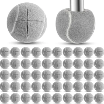 Precut Tennis Balls Bulk Pre Cut Tennis Ball 2.5 Inch Heavy Duty Long Lasting Glide Coverings Non Slip Rubber Ball Chairs Foot C
