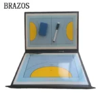 Portable Handball Tactical Board Basketball Board Tactic Foldable PU Handball Basketball Game Board Training Magnet Clipboard
