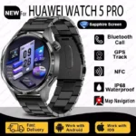 2024 New GPS Smart Watch Men GT5PRO 360*360 HD Screen Heart rate IP68 Waterproof Blood oxygen Smartwatch BT Call NFC Watch 5 Pro