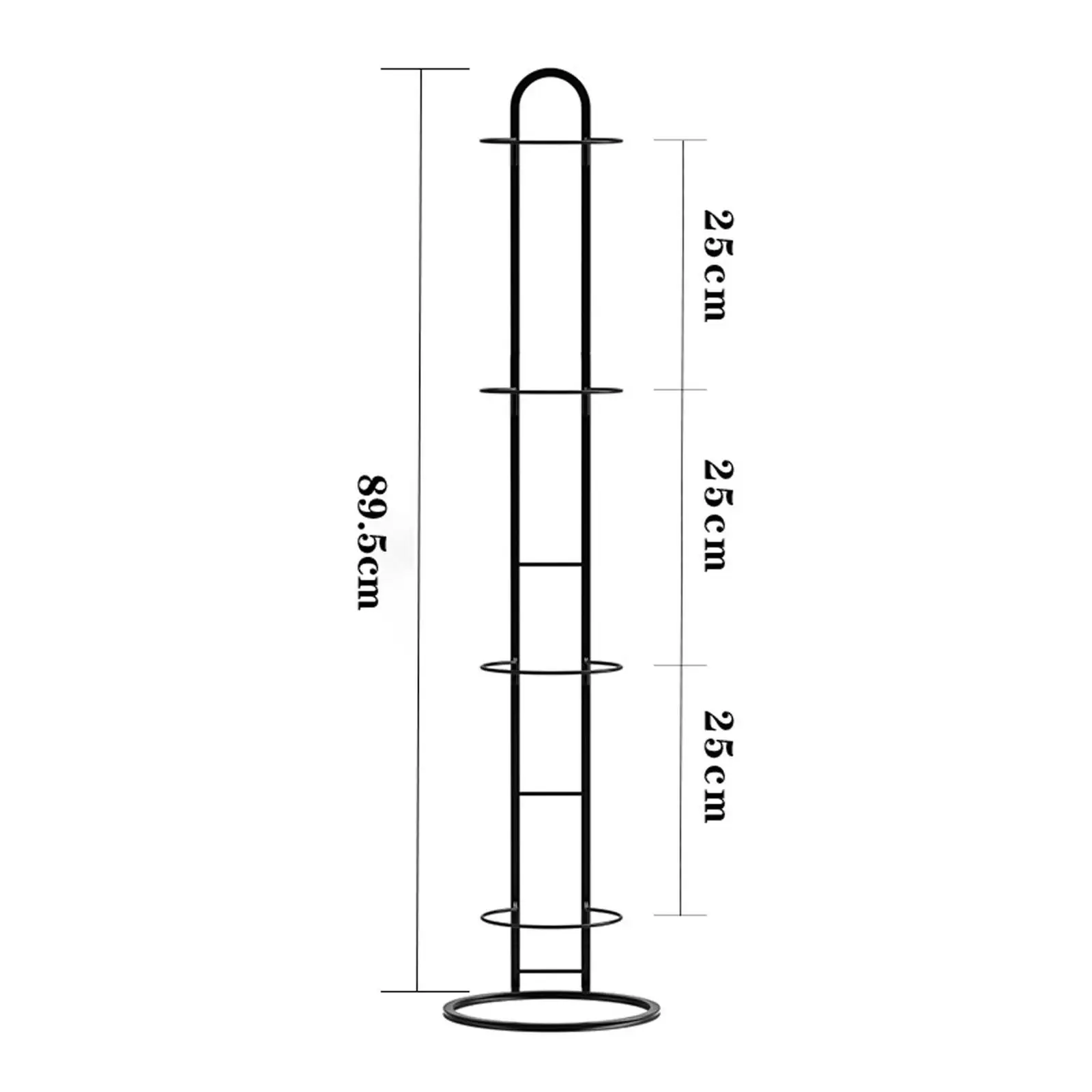 Basketball Storage Shelf Football Holder Rack Freestanding 4 Tier Ball Rack