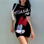 Summer Evening Dress Dress Disney Minnie Mickey Mouse Girls Casual Dress Party Kid/Adult Parent-Child Dress Beach Party Style
