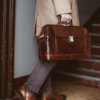 Leather Doctor Bag, Men's Large Medical Bag,Leather Medical Bag for Men, Large Doctors Bag, Personalized Top Handle Bag, Gift for Him