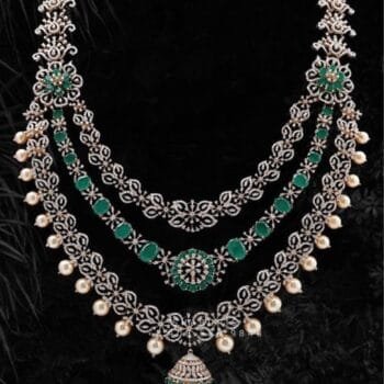 Polki Necklace Diamond Necklace Beaded Necklace Tanzanite Necklace Diamond Jewelry Moissanite Necklace Bridal Jewelry-SHABURIS