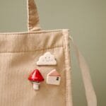 3pcs Cartoon Brooch Set for backpack and bag | Handcrafted Ceramic Brooches | Unique and Stylish Accessories | Mushroom and Cloud Pin