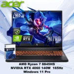 acer Nitro V 16'' Gaming Laptop, AMD Ryzen 7 8845HS, RTX 4060 140W, Up to 32GB DDR5 RAM, Backlit KB，Windows 11 Pro