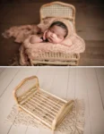 Newborn Photography Props Weaving Baskets Baby Photo Bed Posing Props Infant Photo Shoot Accessories Cany Beds