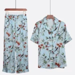 kf-HTB1YEBPaTjxK1Rjy0Fnq6yBaFXaL-Nightgowns-Women-100-Silk-Nightcloth-Printed-Two-Pieces-Set-Short-Sleeve-Elastic-Waist-Long-Pants-Loose