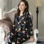 kf-HTB1ZMinXXkoBKNjSZFkq6z4tFXaG-Fashion-Brand-Real-Silk-Pajamas-Female-Black-Printing-Sleepwear-Women-Pure-SILK-Long-Sleeved-Pyjama-Pants