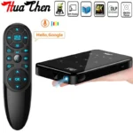 HUACHEN-P09 Mini Smart DLP Projector Android9.0 System Compatible Battery Powered 4K, Wifi2.4/5G, Full HD 1080P 3D Projector