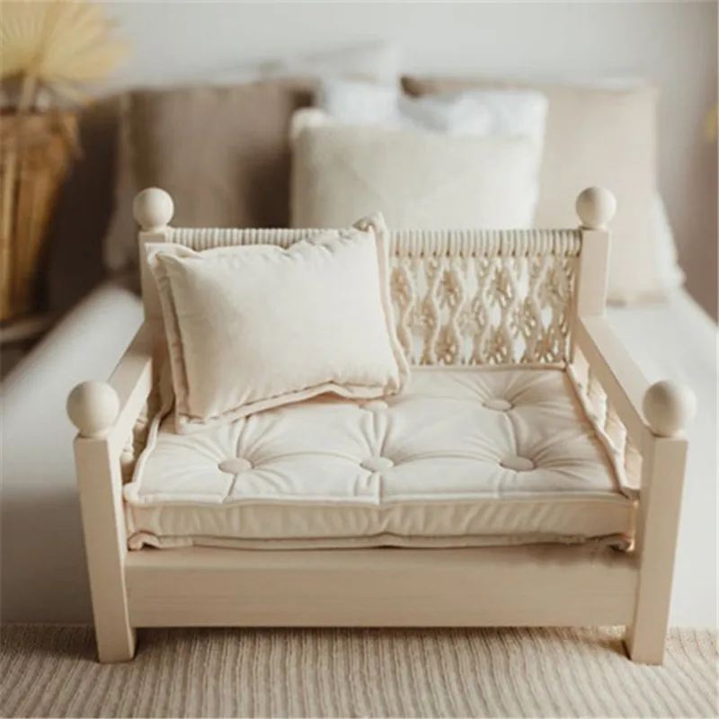 Newborn photography props posing photography ornaments props for studio baby photography props wooden baby bed