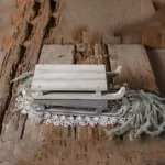 Newborn Photography Props Furniture 3 Colors Wood Retro Sled Baby Photo Posing Bed Basket Studio Child Birthday Background