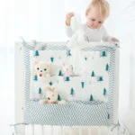 Baby Hanging Storage Bag Nursery Baby Cot Bed Crib Organizer Toy Diaper Pocket for Newborn Crib Bedding Set
