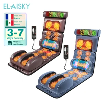 Electric Full Body Massage Cushion Multifunctional Chair Pad Seat Heat Shiatsu Deep Kneading Vibration Back Massager 110V/220V