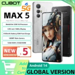 CUBOT MAX 5 5G Smartphone Android 14 Dimensity 8200, 6.95" 144Hz Large Screen 12GB RAM+256GB ROM 5100mAh Battery Gaming Phone