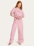 kf-S44b9a7989dbd48fdbf8b6ee098a586f8n-Womens-Y2K-2Pieces-Underwear-Striped-Pajama-Set-Short-Sleeve-Lapel-Collar-Shirts-Elastic-Waist-Long-Pants