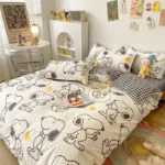 kf-Sfc4a330103ff40e69780a1983891fe36G-Cute-Cartoon-Snoopy-Bedding-Set-Girls-Boys-Dorm-Pillow-Case-Bed-Sheet-Pillow-Case-Student-Single