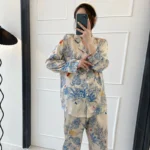 kf-Sb801978f92bf4670b87e4f8362f0b55ef-Light-Luxury-Spring-and-Autumn-New-Silk-Smooth-Pajamas-for-Women-Monet-Flower-High-Grade-Long