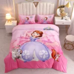 Disney Sofia Princess Bedding Bed Sheet Set Girls Quilt Duvet Covers Bedspread Children Kids Girls Home Textiles