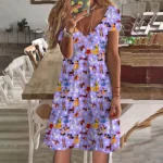 kf-S9c5a57efdcd54ddc8e965a31bc876870H-Disney-Ladies-Clothing-Dress-Summer-Casual-Bohemian-Print-V-Neck-Short-Sleeve-Mickey-Mouse-Street-Style