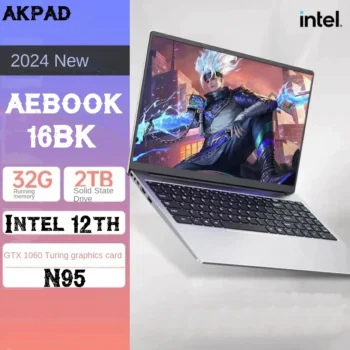 2024 NVIDIA GeForce GTX 1060 4G Max 32GB Laptops Windows 10 11 Pro Computer Office Netbook 15.6 Inch Gen Intel 12th N95 5G WiFi