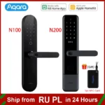 Aqara N100 N200 Smart Door Lock Fingerprint Bluetooth Password NFC Unlock Works with Mijia HomeKit Smart Linkage with Doorbell