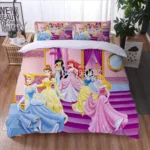 Disney Belle Princess Cinderella Comforter Duvet Cover Sets Single Double Queen King Size Bedding Set Children Girls Bedroom