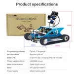 kf-S124b45f0a16f466597cec30889b2e443F-Smart-Tank-Robot-Car-Kit-for-Raspberry-Pi-4B-DIY-Programmable-Education-with-Teens-Adults-AI