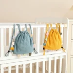 Baby Bed Hanging Storage Bags Cotton Newborn Crib Organizer Toys Diaper Pocket for Crib Bedding Set Accessories Nappy Store Bags