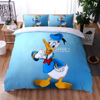 Disney Donald Duck 3d Bedding Set Cartoon Duvet Cover Pillowcase Twin Full Queen King Size Bedclothes Bedlinen for Adult Kids
