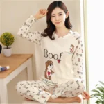 kf-Sf4d3dc24effc4331b5eab21e5bd9f76ae-Autumn-Thin-2pieces-Pyjamas-Set-Women-2024-Cotton-Round-Neck-Girls-Bear-Pajamas-Sets-Teacup-Cat